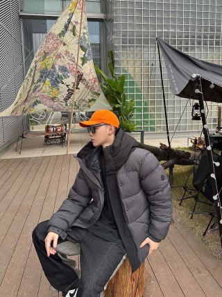 Black Puffer Down Jacket – Oversized Fit view 2