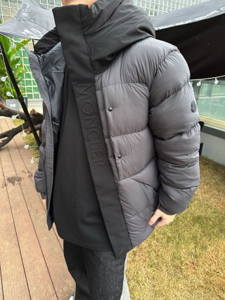 Black Puffer Down Jacket – Oversized Fit view 4