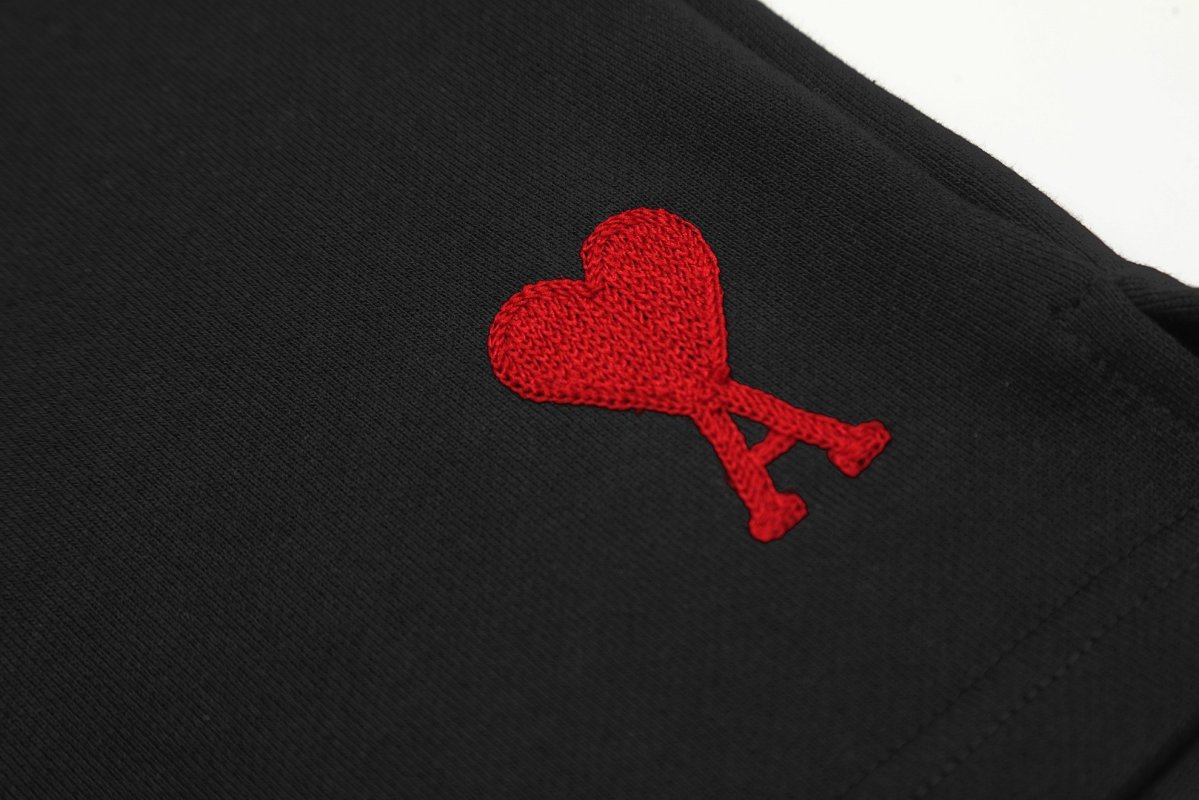 Black Premium Shorts with Red Accent Detail view