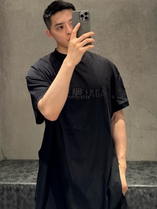 Balenciaga Black Logo T-Shirt view 2