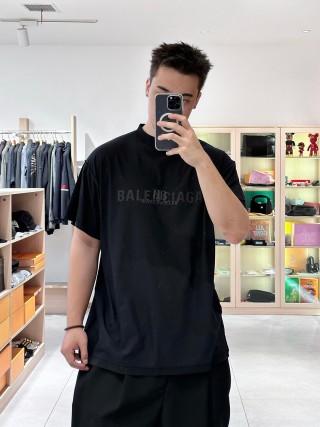 Balenciaga Black Logo T-Shirt view 6
