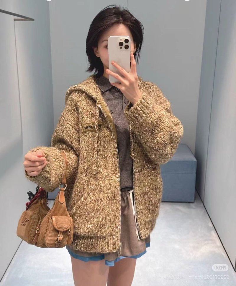 Beige Tweed Textured Oversized Jacket