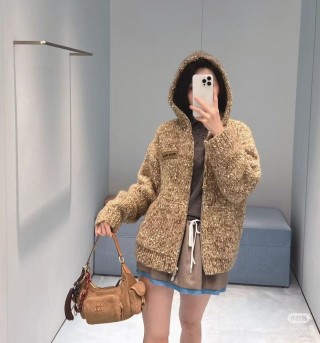 Beige Tweed Textured Oversized Jacket view 2