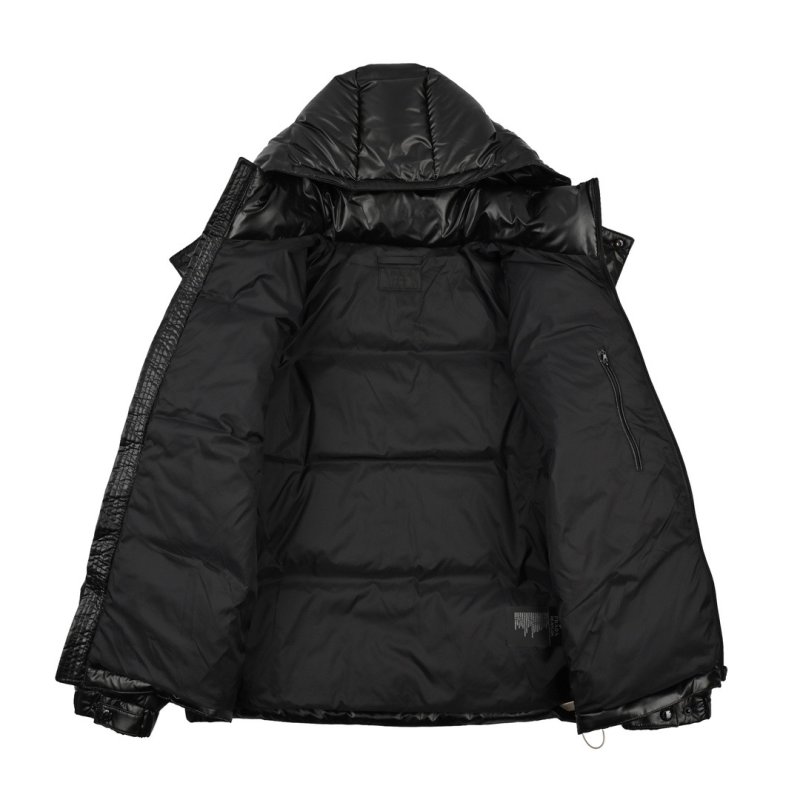 Prada Cream Puffer Down Jacket with Triangle Logo view