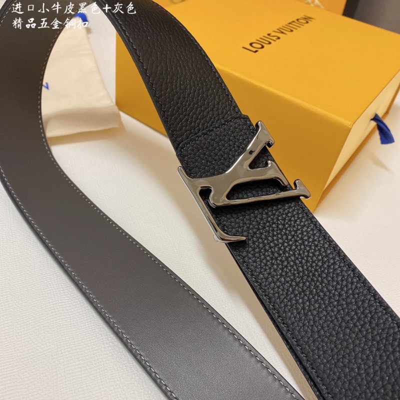 Louis Vuitton LV Buckle Black Leather Belt 4.0cm view