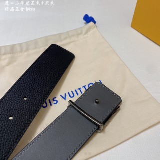 Louis Vuitton LV Buckle Black Leather Belt 4.0cm view 5