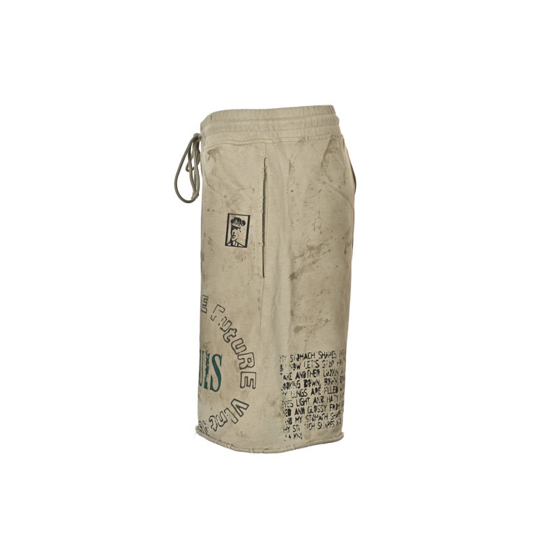 Essentials Vintage Graphic Beige Shorts view