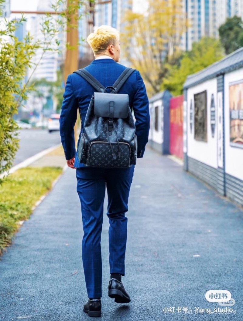 Louis Vuitton Trio Monogram Backpack Black view