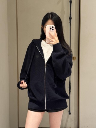 Stone Island Navy Zip Hoodie Jacket view 4