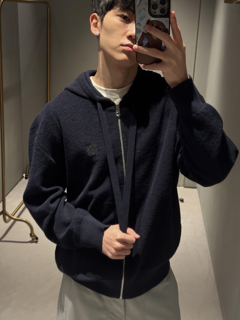 Stone Island Navy Zip Hoodie Jacket view