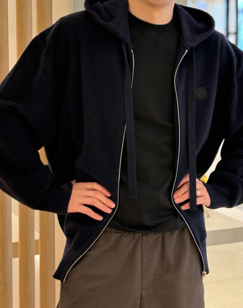 Stone Island Navy Zip Hoodie Jacket view