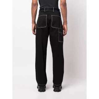 Prada Black Cargo Jeans with Contrast Stitching view 8