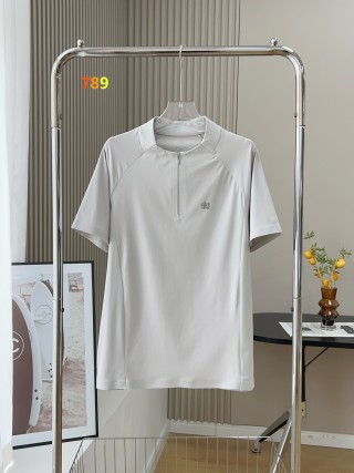 Men's Grey Quarter-Zip Performance Polo Shirt