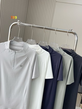 Men's Grey Quarter-Zip Performance Polo Shirt view 7