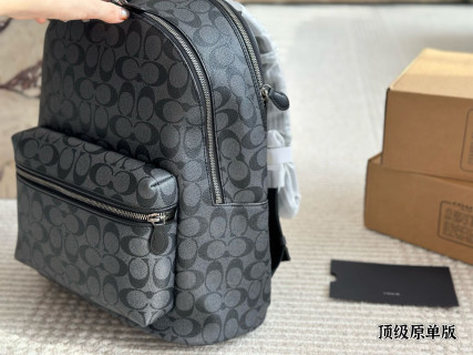 Coach Classic Monogram Backpack - Charcoal Grey view 5