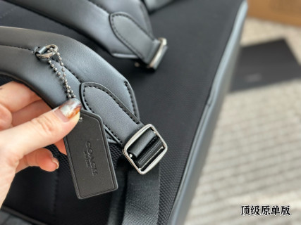 Coach Classic Monogram Backpack - Charcoal Grey view 6