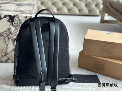 Coach Classic Monogram Backpack - Charcoal Grey view 7