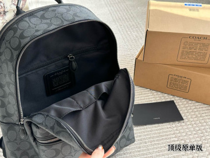 Coach Classic Monogram Backpack - Charcoal Grey view 8