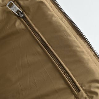 Moncler Camel Nylon Puffer Down Jacket with Chest Pocket view 11