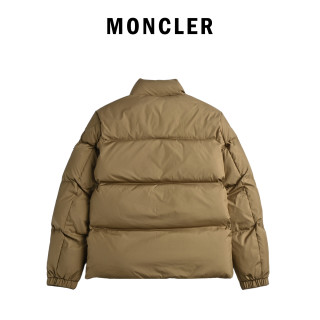 Moncler Camel Nylon Puffer Down Jacket with Chest Pocket view 2