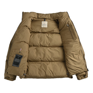 Moncler Camel Nylon Puffer Down Jacket with Chest Pocket view 5
