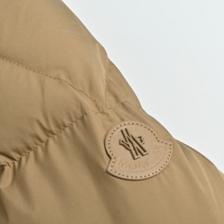 Moncler Camel Nylon Puffer Down Jacket with Chest Pocket view 8