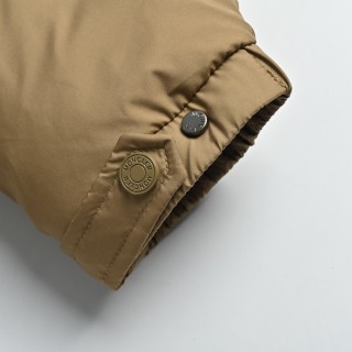 Moncler Camel Nylon Puffer Down Jacket with Chest Pocket view 9