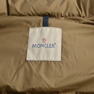 Moncler Camel Nylon Puffer Down Jacket with Chest Pocket view 10