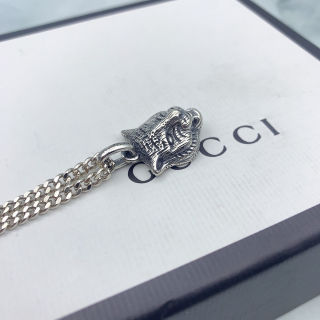 Gucci Silver Tiger Head Pendant Necklace 50cm view 4