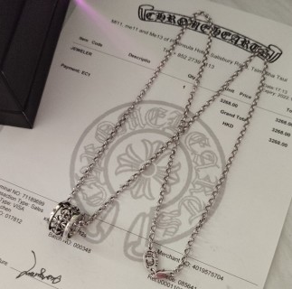 Chrome Hearts Silver Ball Chain Fleur-de-Lis Pendant Necklace view 7