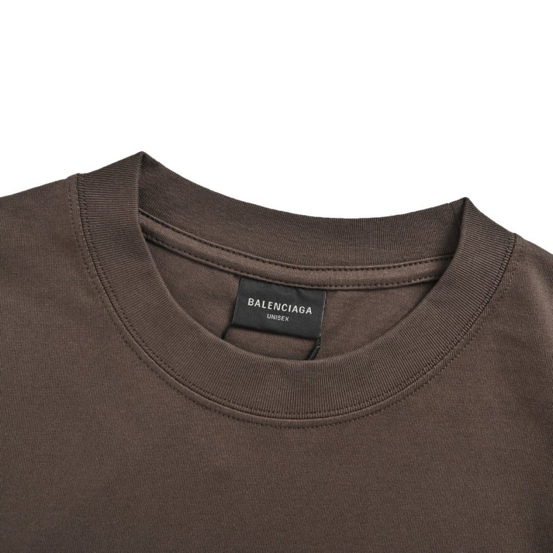 Balenciaga Paris Team Brown T-Shirt view
