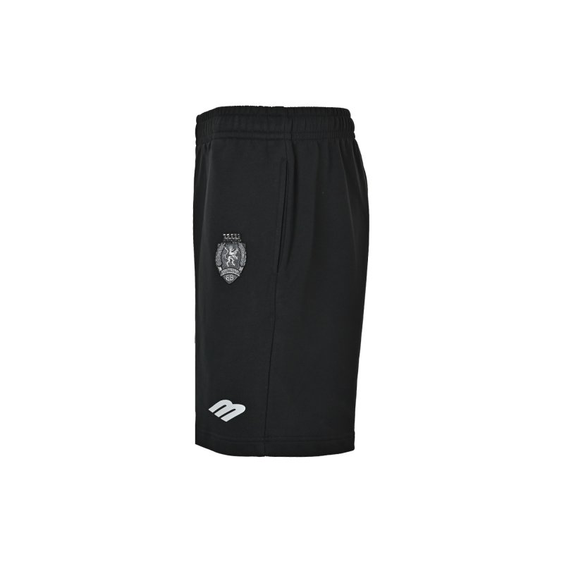Essentials Black Shorts with Emblem Badge view