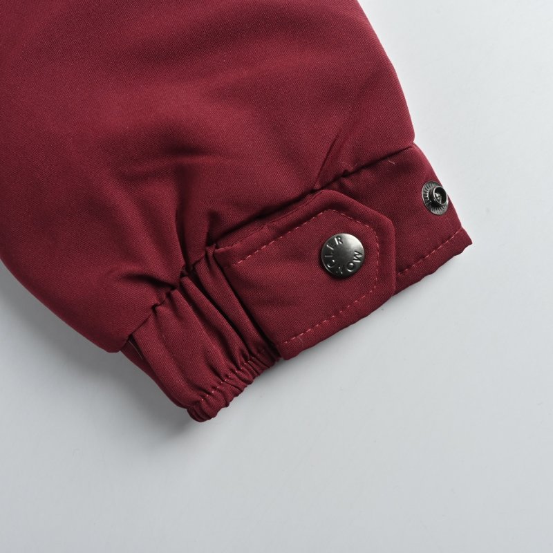 Burgundy Puffer Down Jacket with Hood view