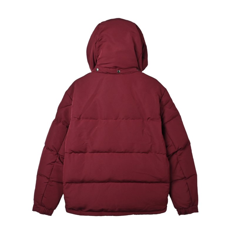 Burgundy Puffer Down Jacket with Hood view