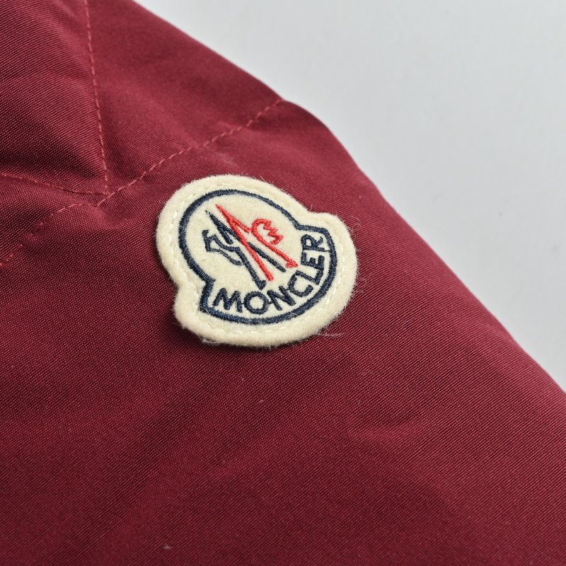 Burgundy Puffer Down Jacket with Hood view