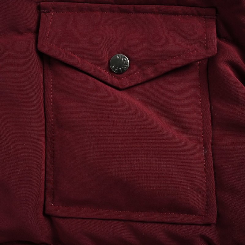 Burgundy Puffer Down Jacket with Hood view