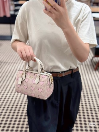 Coach Mini Rowan Pillow Bag Pink Heart view 5