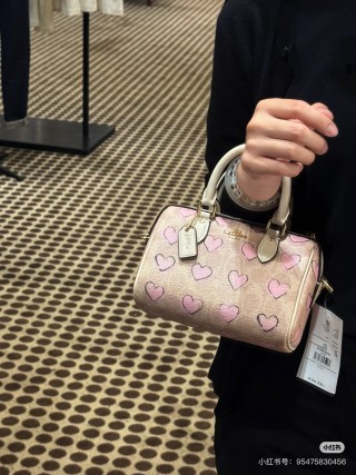 Coach Mini Rowan Pillow Bag Pink Heart view 6