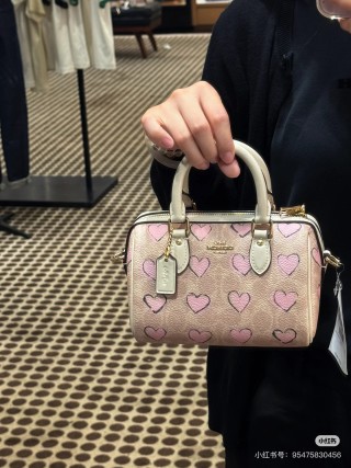 Coach Mini Rowan Pillow Bag Pink Heart view 7