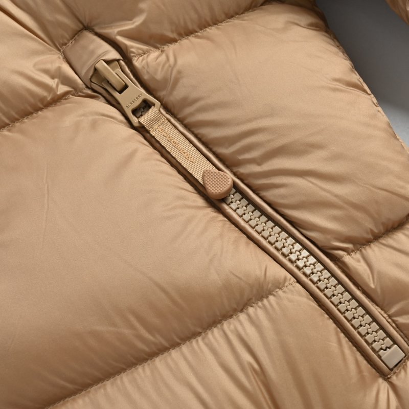 Beige Puffer Down Jacket with Hood view