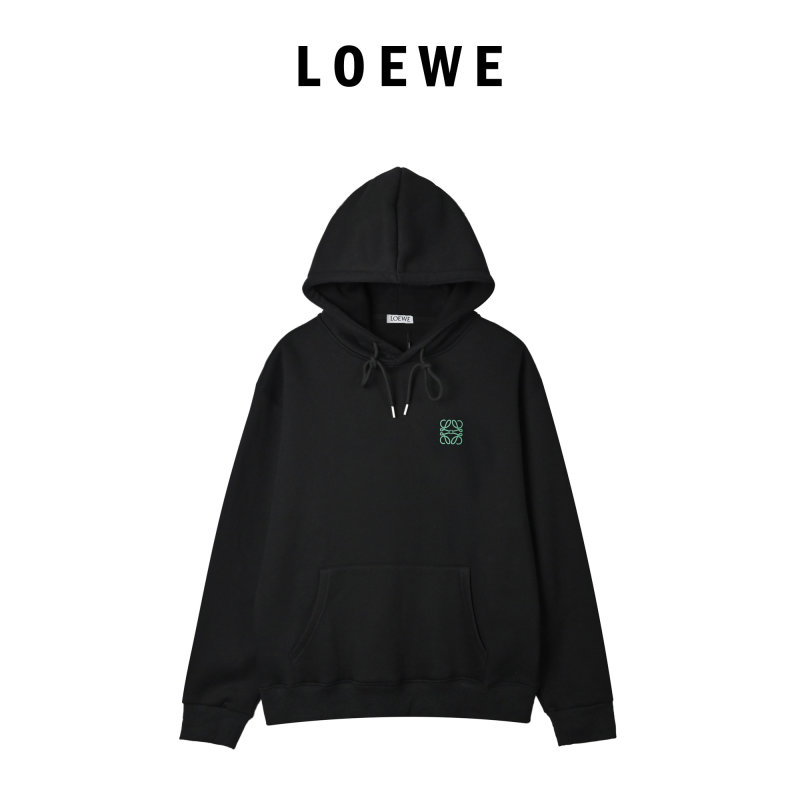 Loewe Black Anagram Embroidered Hoodie view