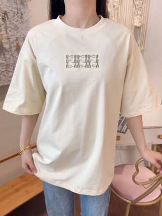 Cream Oversized Short Sleeve T-Shirt with Embroidered Text view 4