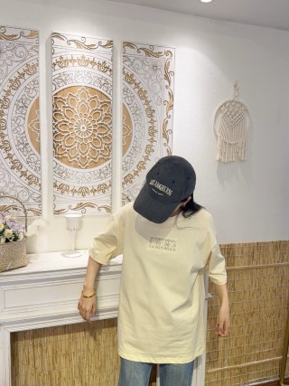 Cream Oversized Short Sleeve T-Shirt with Embroidered Text view 5