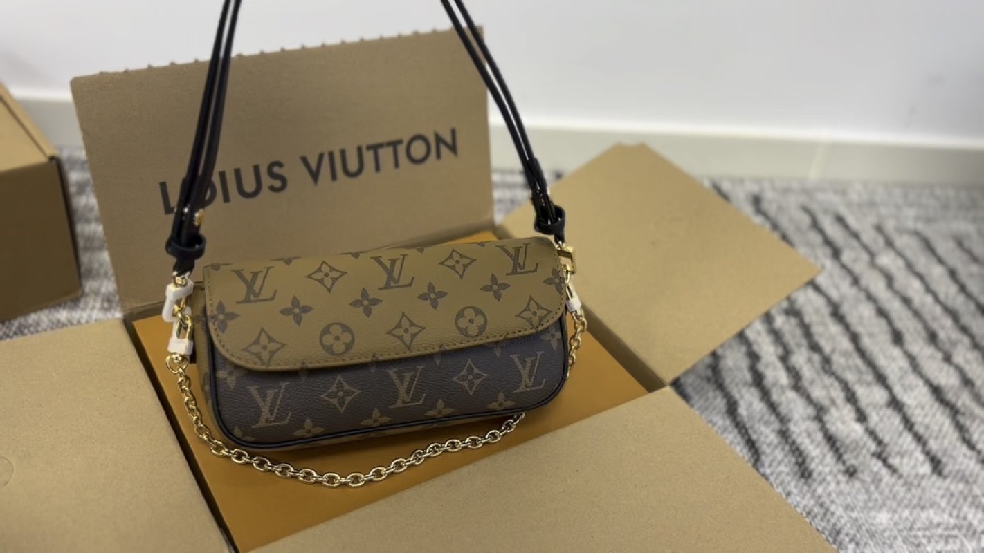 Louis Vuitton Monogram Canvas Shoulder Bag - Beige/Brown
