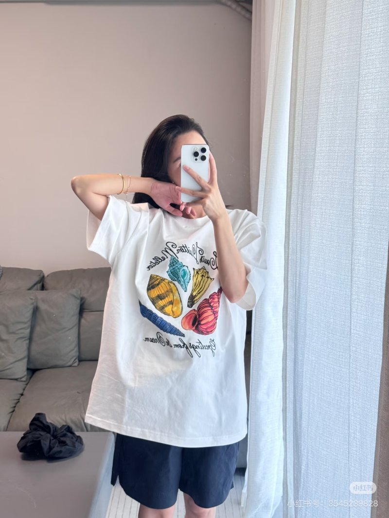 White Graphic Fruit Print Oversized T-Shirt