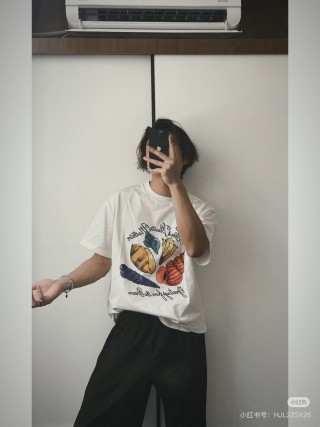 White Graphic Fruit Print Oversized T-Shirt view 11
