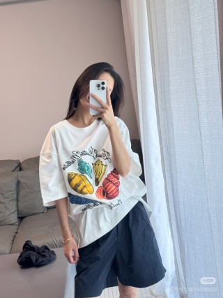 White Graphic Fruit Print Oversized T-Shirt view 2