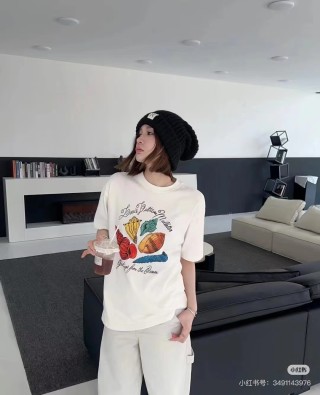 White Graphic Fruit Print Oversized T-Shirt view 5