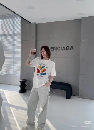 White Graphic Fruit Print Oversized T-Shirt view 6