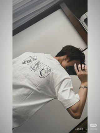 White Graphic Fruit Print Oversized T-Shirt view 10